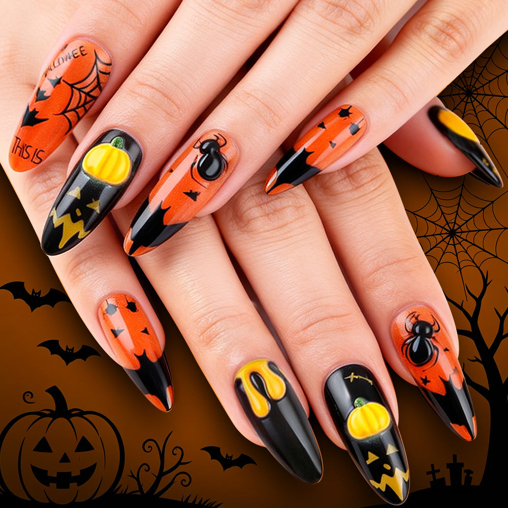 Halloween-Themed Press-On Nails Stornfield