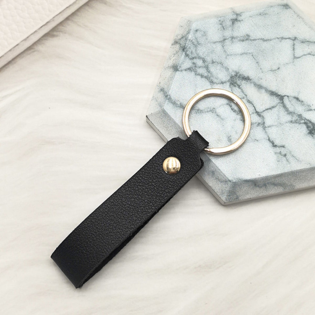 Unisex keychain made of high-quality artificial leather with stylish design Kalsten