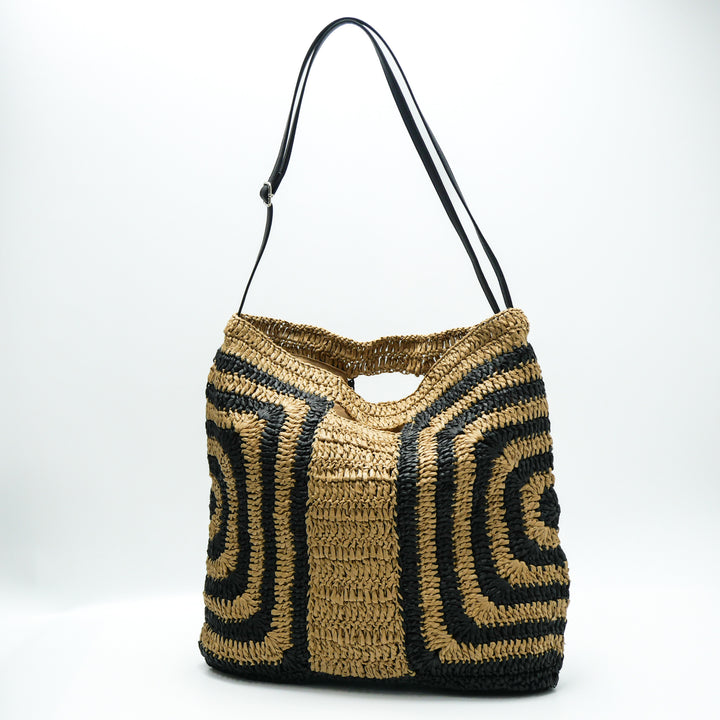 Handcrafted tote bag with geometric design Stornfield