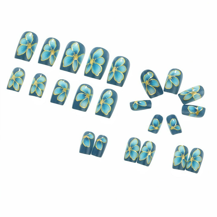 Elaborately designed artificial nails with flower pattern Stornfield