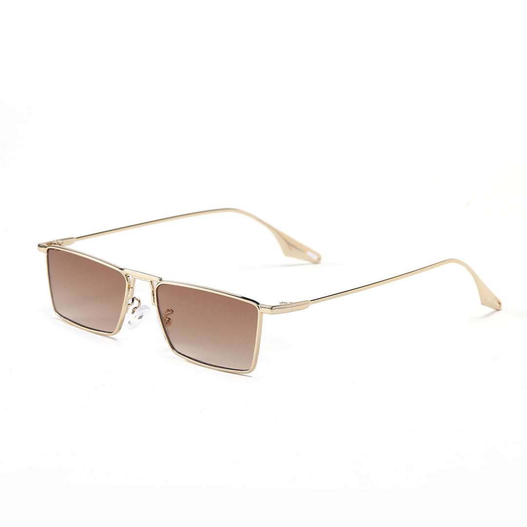 Women's elegant square sunglasses with narrow metal frame and UV protection Stornfield