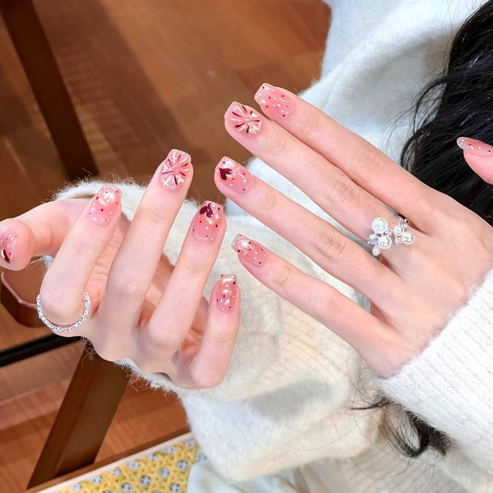 Artistic Floral Press-On Nail Design Stornfield 1787394846