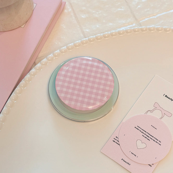 Practical glass coaster with checkered pattern Stornfield