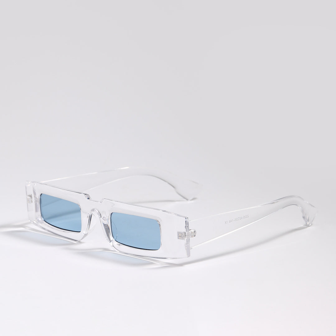 Women's fashionable geometric sunglasses with transparent frame and polarized lenses Stornfield