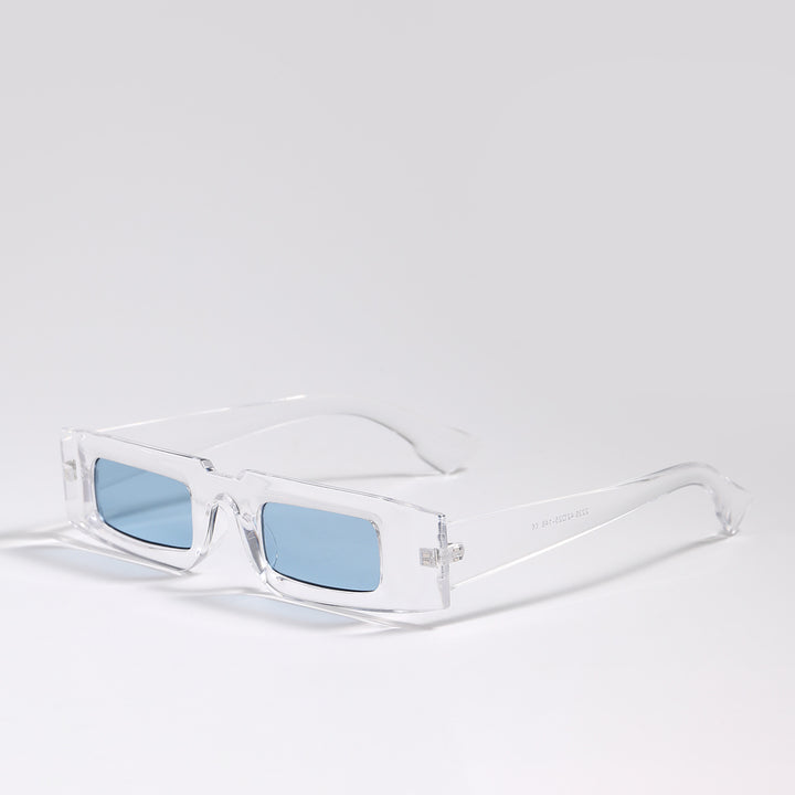 Women's fashionable geometric sunglasses with transparent frame and polarized lenses Stornfield