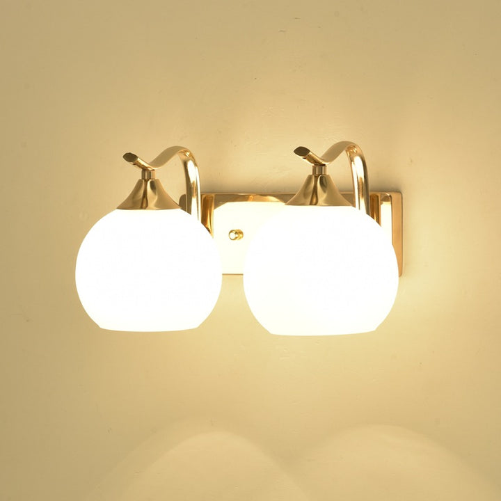 Elegant Globe Wall Sconce with Gold Finish