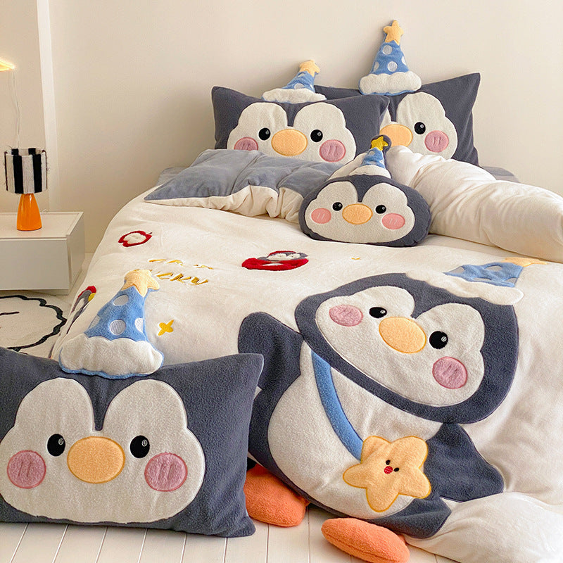 Plush Microfiber Cartoon Oversized Throw Blanket for Kids and Nursery