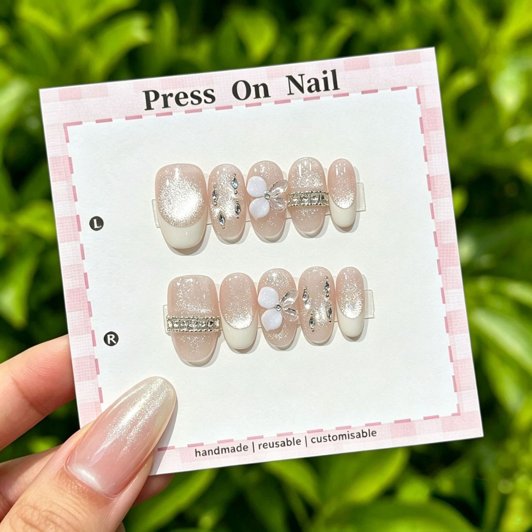 Artistic Floral Press-On Nail Set  1791773803