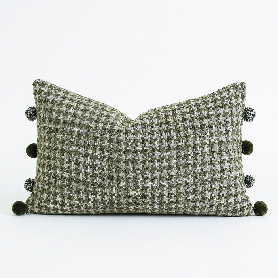 Decorative cushion with textured fabric