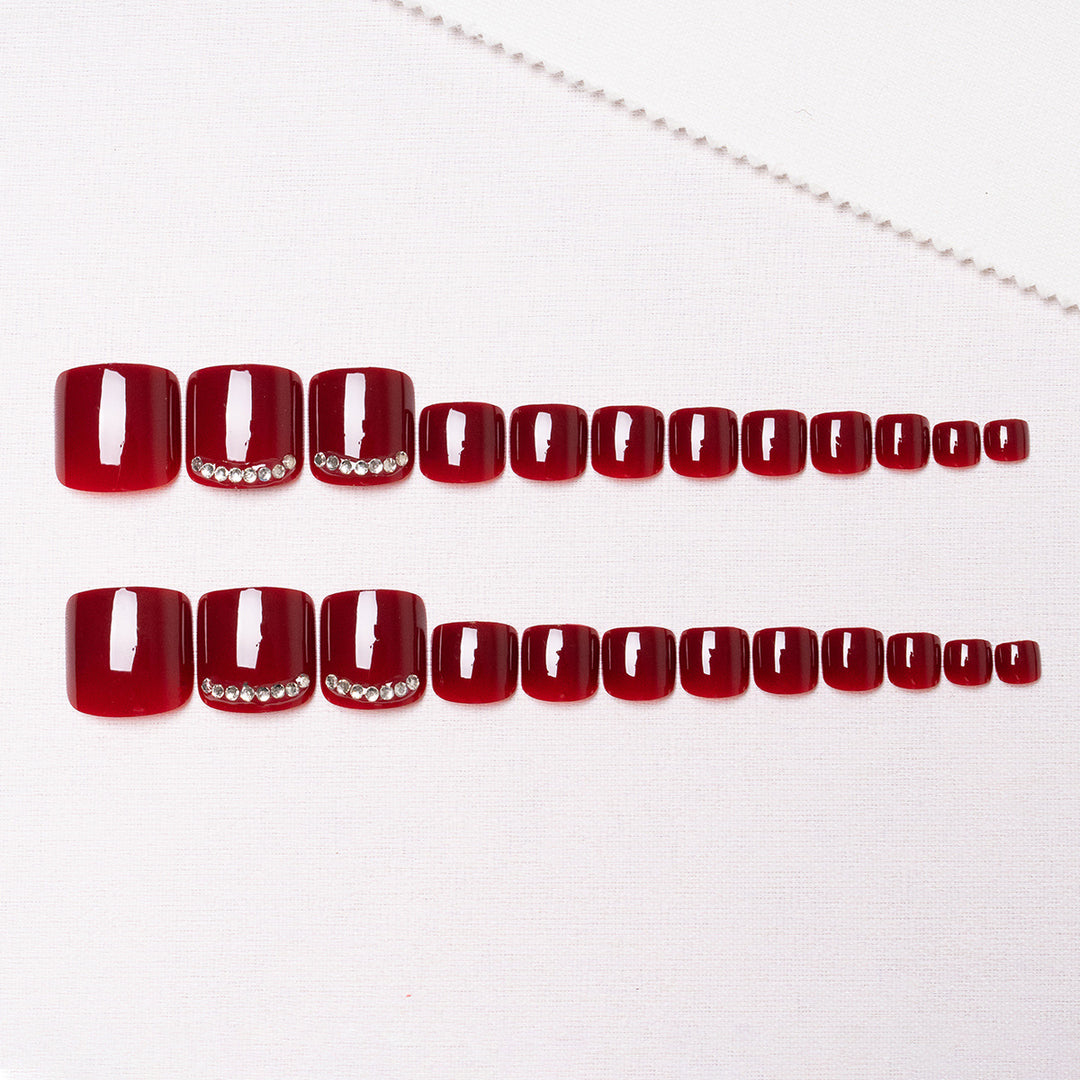 Rhinestone-Embellished Pedicure Set