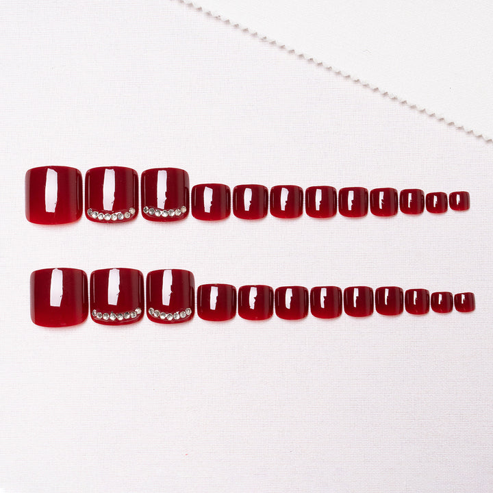 Rhinestone-Embellished Pedicure Set
