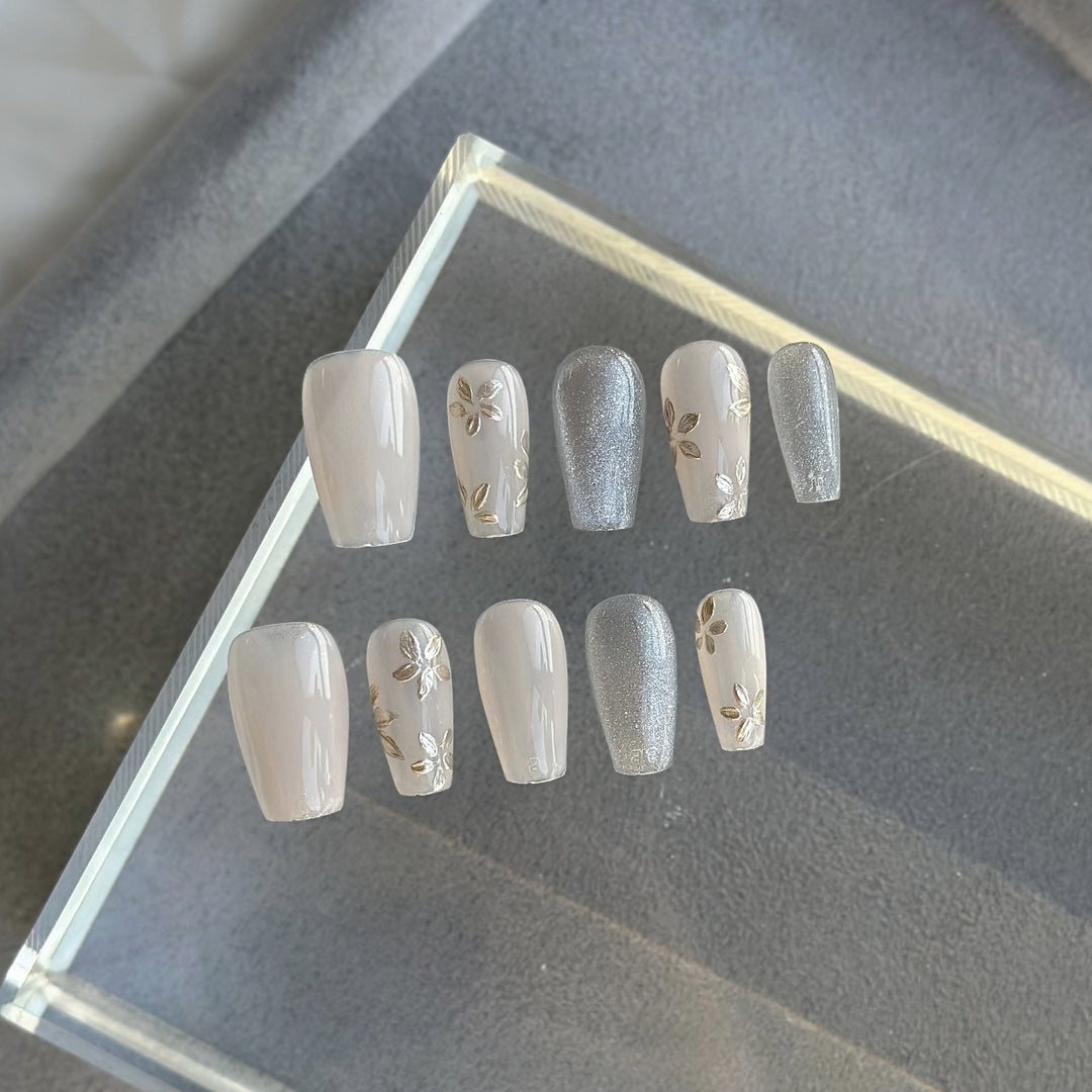 Luxe Floral Press-On Nail Art Set