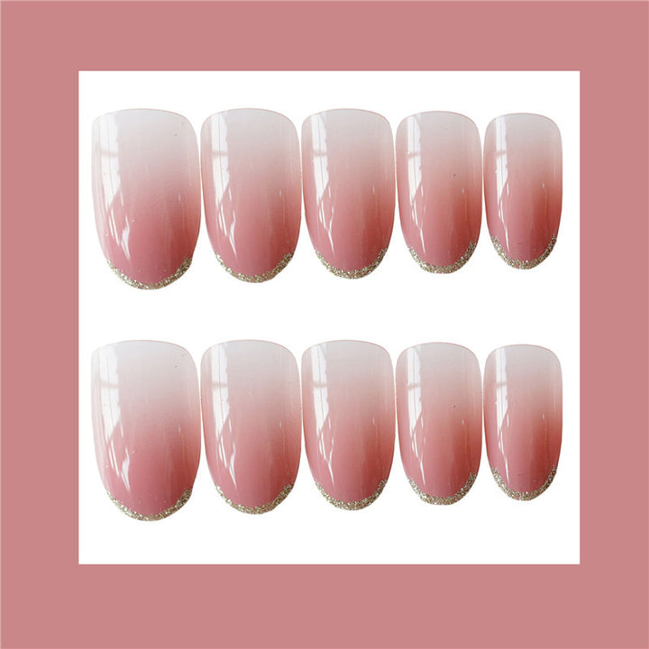 Glossy French Tip Press-On Nails Set Stornfield