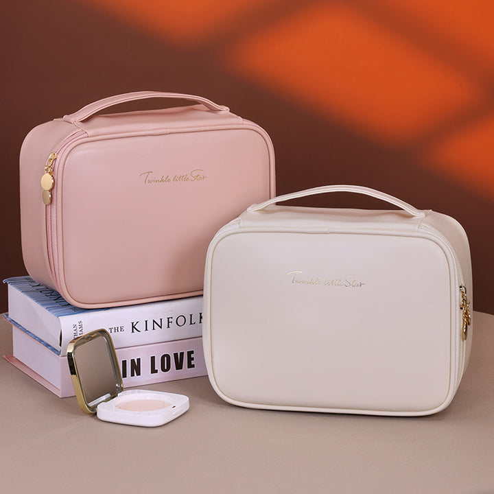 Cosmetic Organizer with Transparent Viewing Window and Practical Compartment System Stornfield