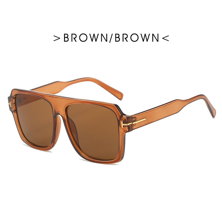 Women's square sunglasses with stylish, transparent frame Stornfield