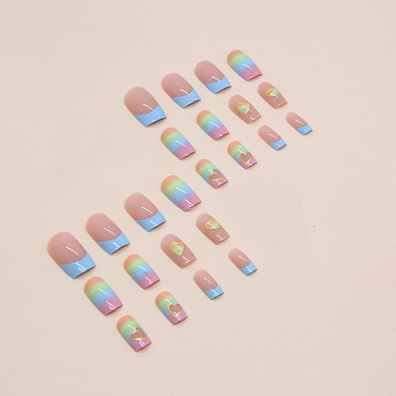 Artistic Heart-Themed Press-On Nail Designs Stornfield