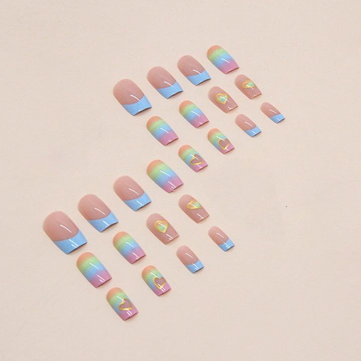 Artistic Heart-Themed Press-On Nail Designs Stornfield