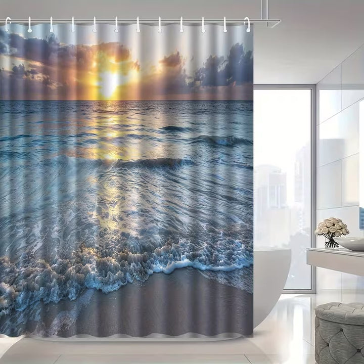 Coastal Scene Shower Curtain Stornfield
