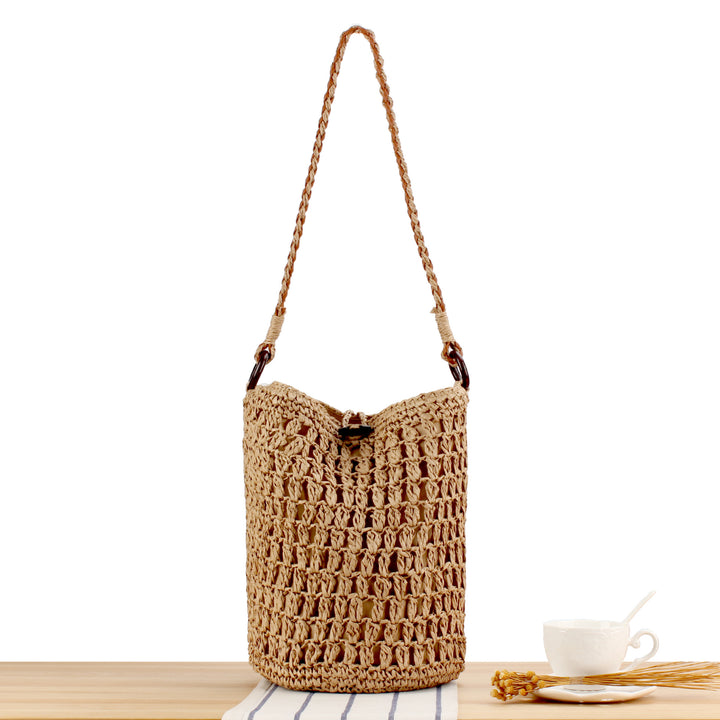 Handbag Made of Hand-Woven Natural Material with Decorative Closure Stornfield
