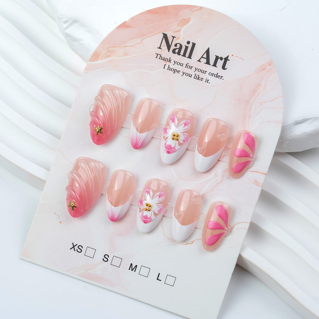 Artistic Floral Press-On Nail Set 1790738582