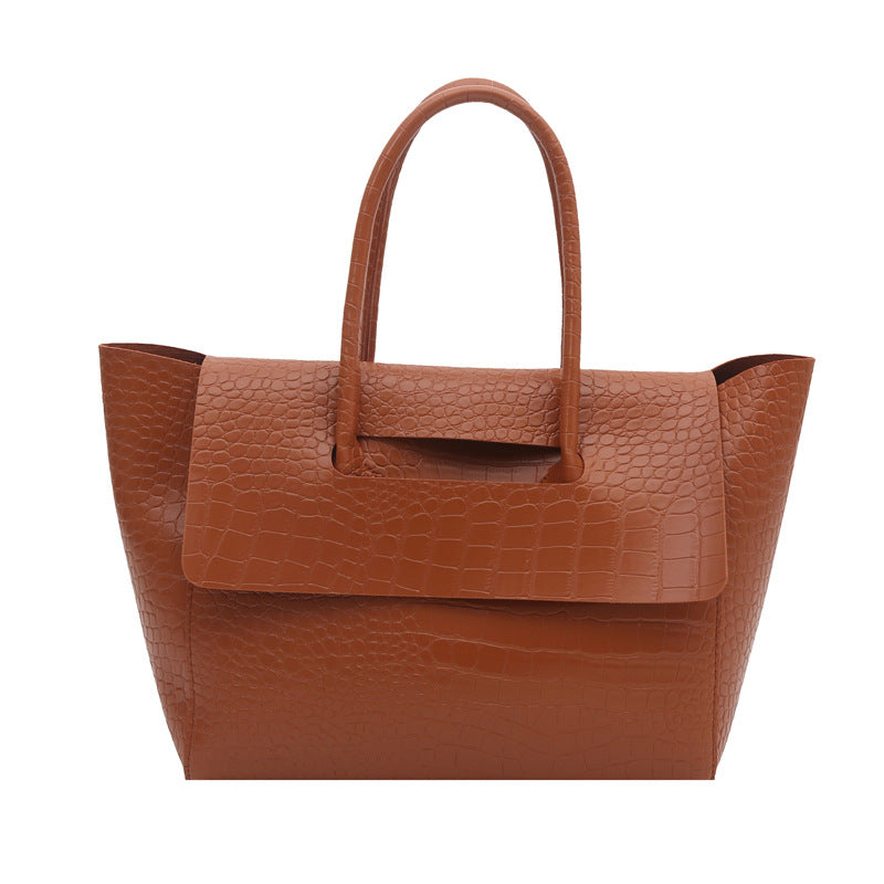 WoCrocodile Textured Structured Handbag Stornfield