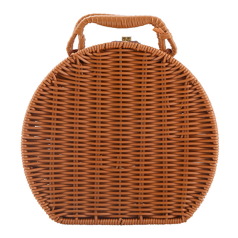 Women Round Wicker Handbag Stornfield