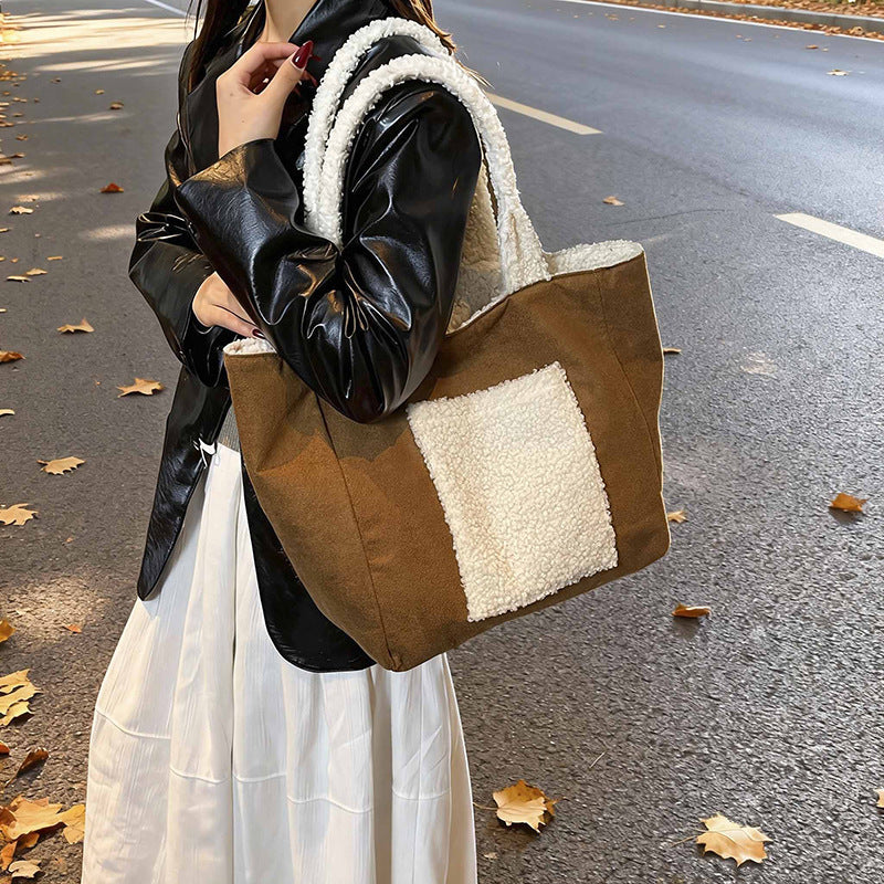 Cozy Sherpa Lined Tote Bag Stornfield