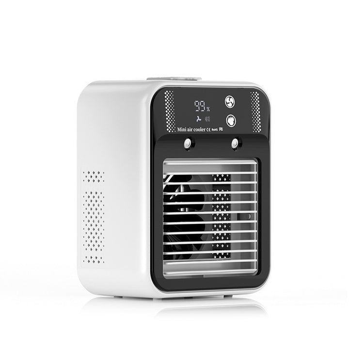 Unisex portable mini air cooler with humidifier digital display USB operation Stornfield