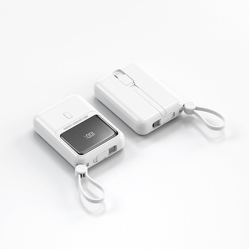 Compact power bank with integrated charging cable and digital display Stornfield