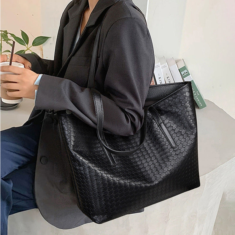 Woven Leather Tote Bag Stornfield