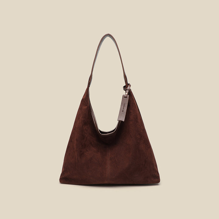 Suede Slouchy Shoulder Bag