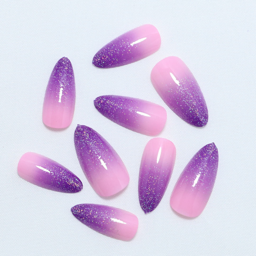 Gradient Glitter Ombre Press-On Nail Set Stornfield