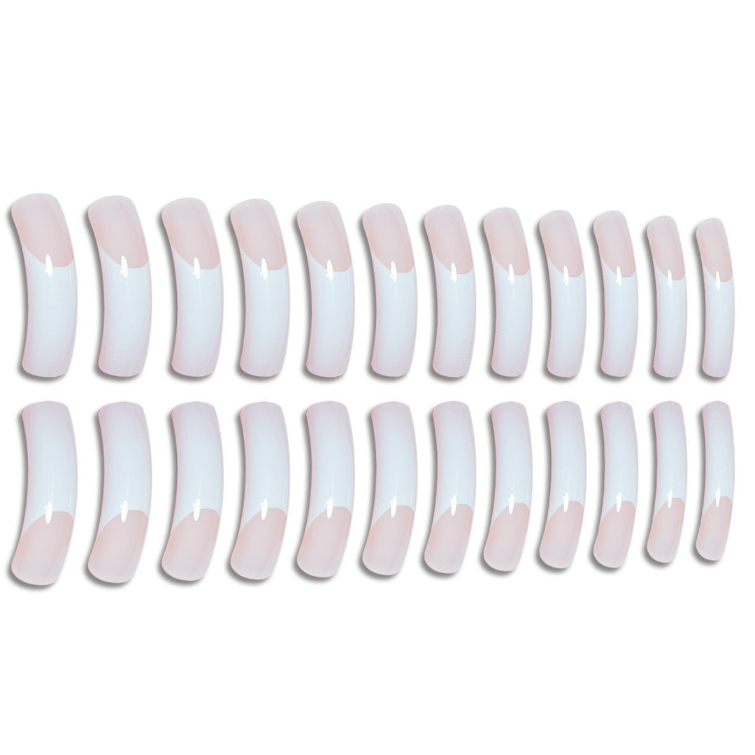 Elegant French Tip Acrylic Nail Extensions Stornfield