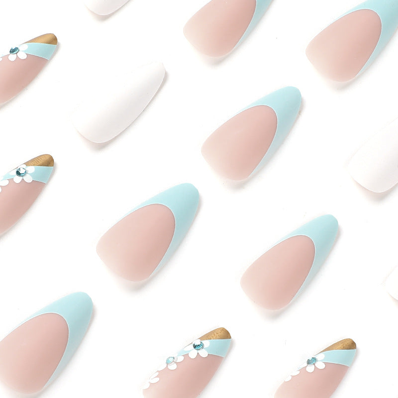 Artful Nail Extensions with Elegant Floral Designs Stornfield