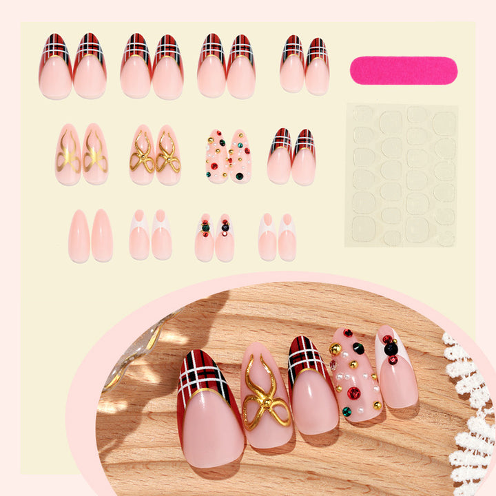 Acrylic nail set with luxurious decorations Stornfield