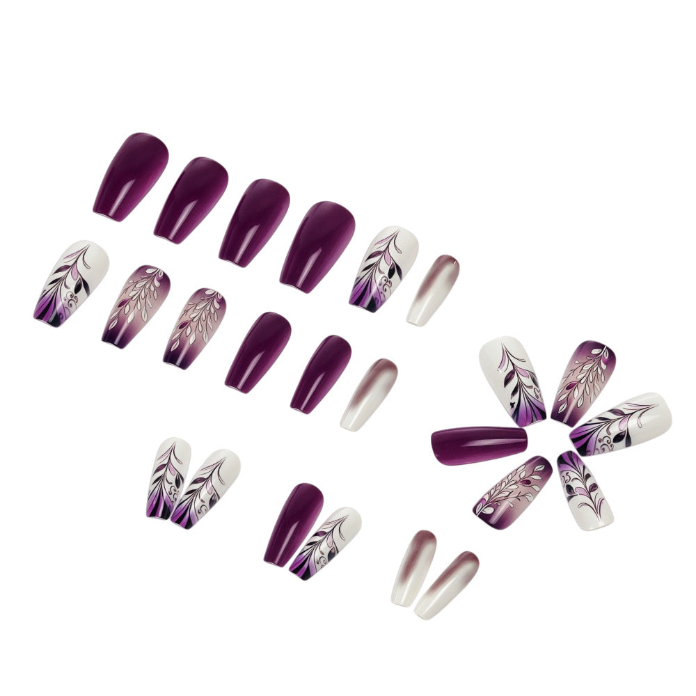 Artificial nails with elegant floral design Stornfield