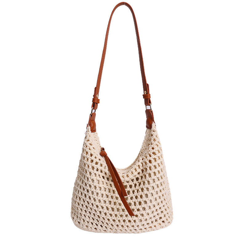 Trendy Mesh Bag with Leather Accents Stornfield