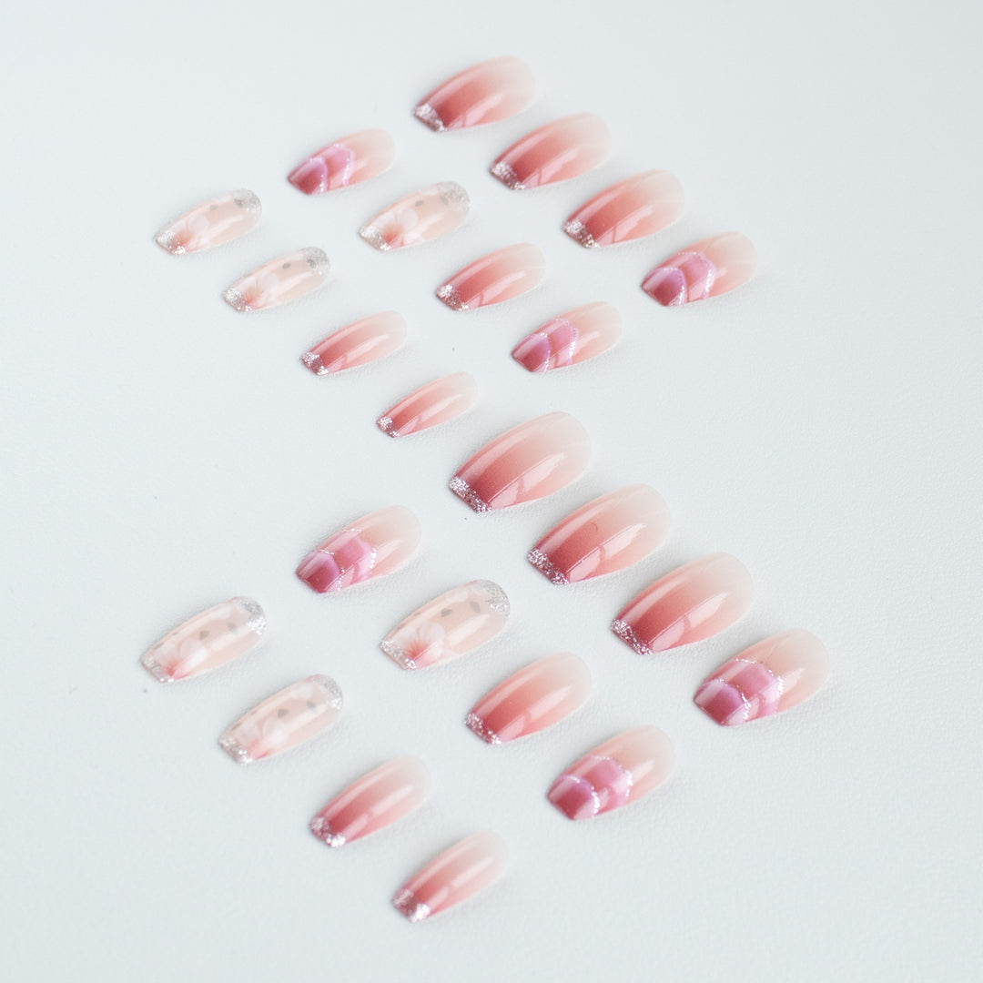 Floral Ombre Nail Art