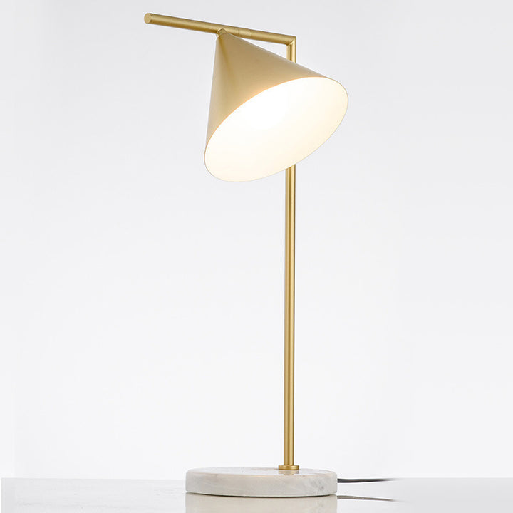 Modern Cone Table Lamp with Marble Base