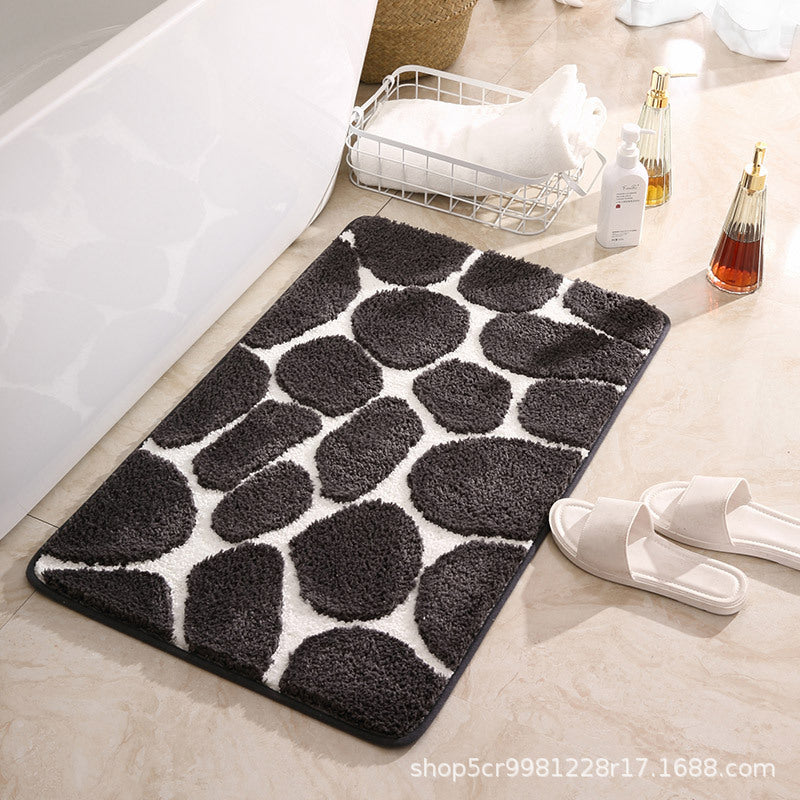 Giraffe Print Plush Bath Rug