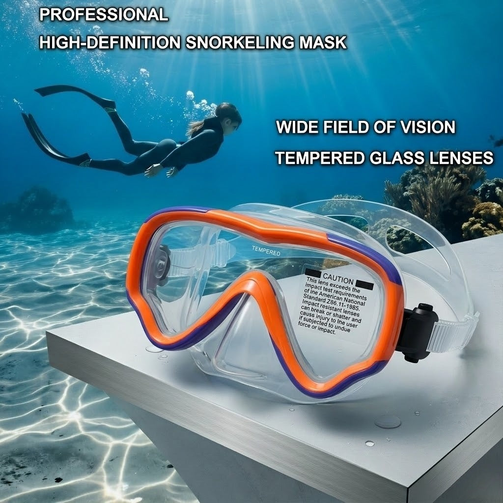 Diving mask with comfortable silicone cover Stornfield