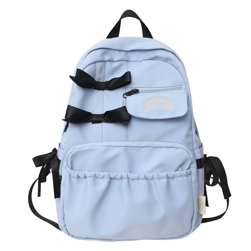 Charming Bow-Appliqué Casual Backpack Stornfield