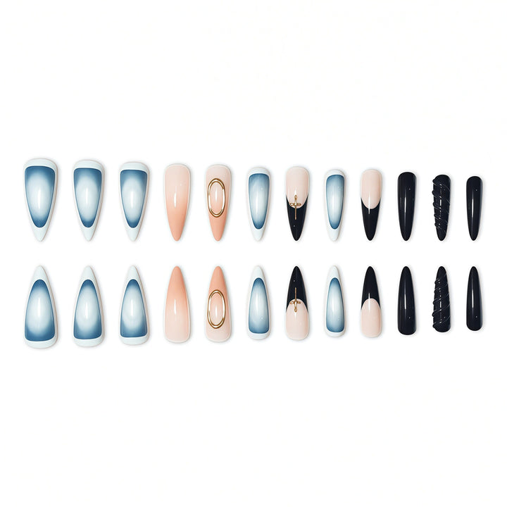 Elegant Stiletto Nail Enhancements with Unique Accents Stornfield