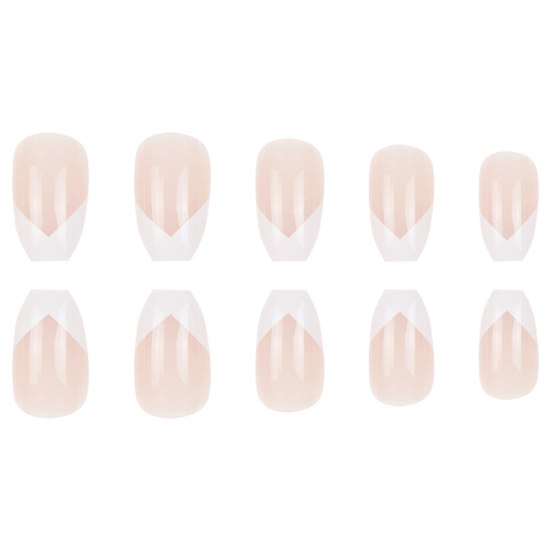 Elegant French Tip Press-On Nails Stornfield