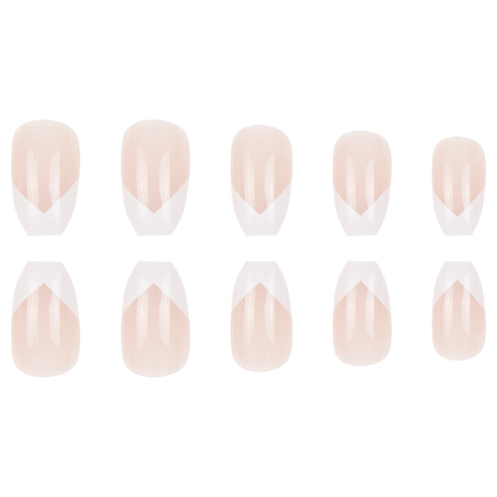 Elegant French Tip Press-On Nails Stornfield