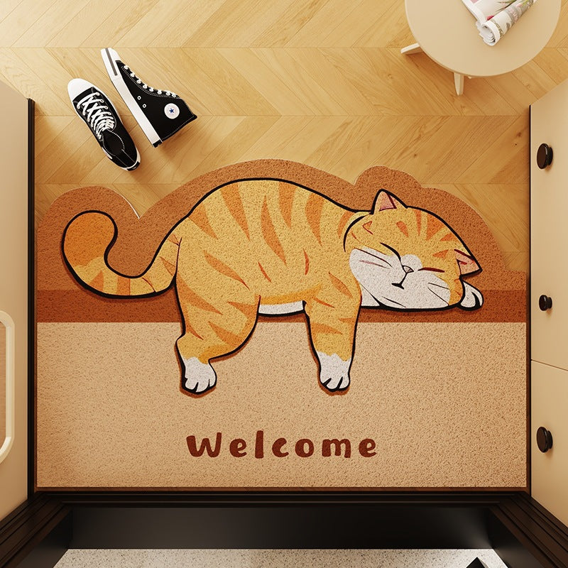 Cute Cat-Themed Entrance Mat