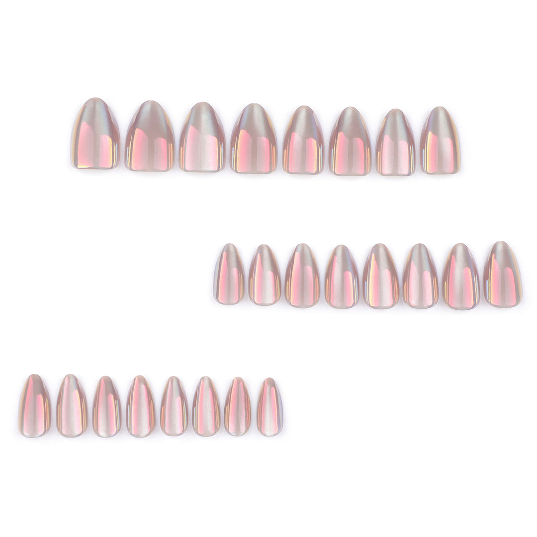Elegant Artistic Stiletto Nails with Shimmering Gradient Stornfield