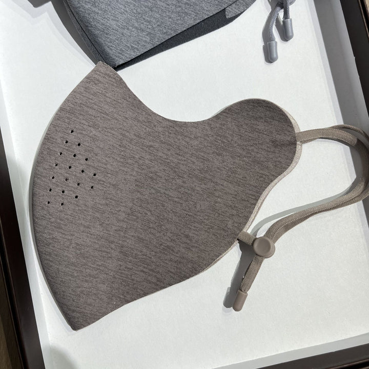 Contoured Reusable Breathable Fabric Face Mask with Adjustable Toggle Ear Loops and Micro Vent Perforations Stornfield