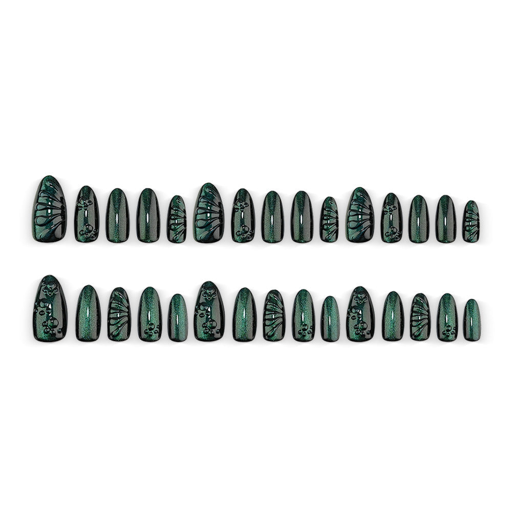 Artificial nails with shimmering wave design Stornfield