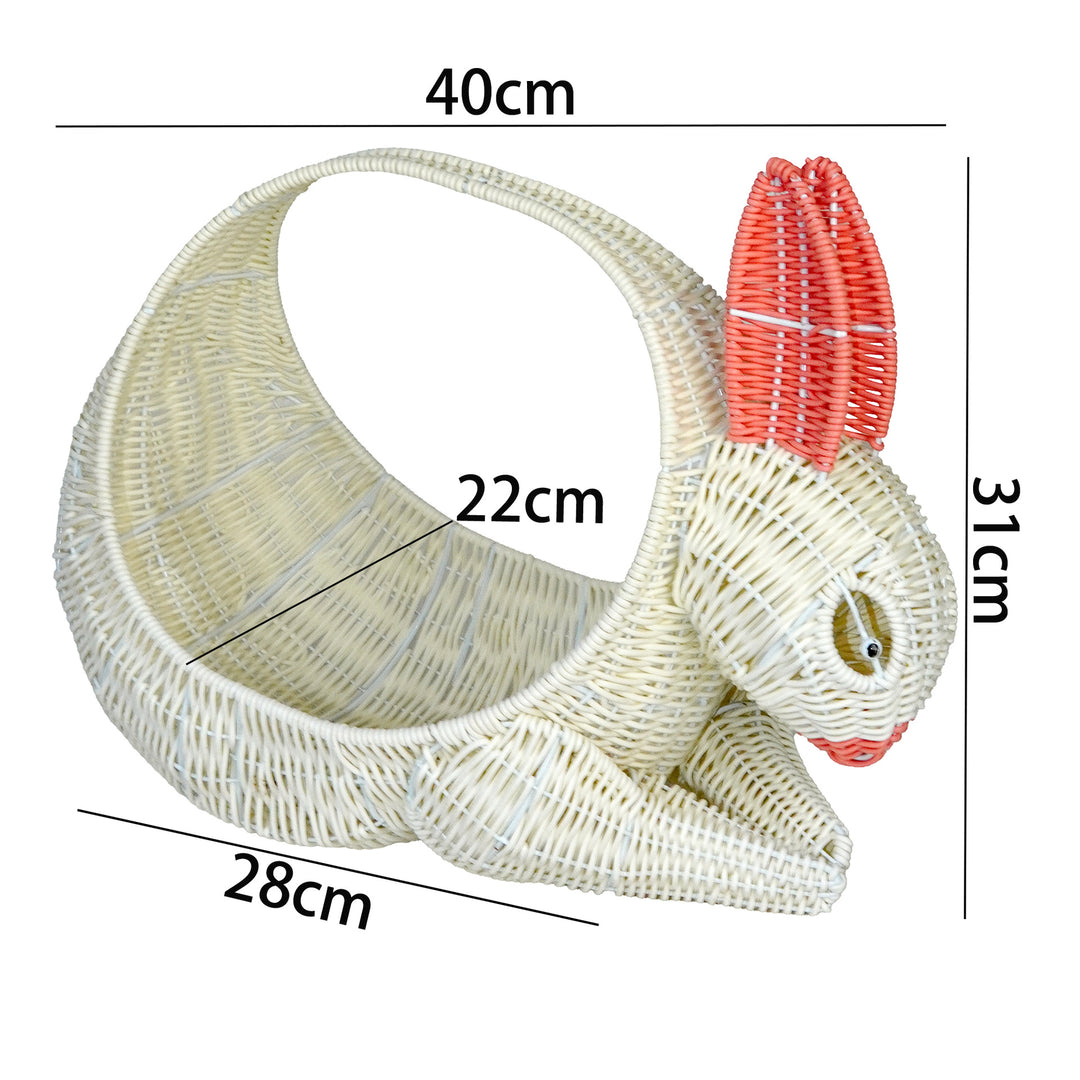 Decorative Rabbit-Shaped Wicker Basket Stornfield